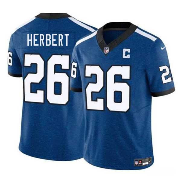 Mens Indianapolis Colts #26 Khalil Herbert Blue 2025 F.U.S.E. Throwback Vapor Limited Stitched Jersey Dzhi